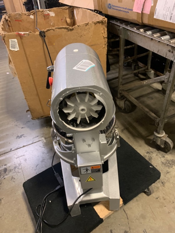 Photo 8 of VEVOR Commercial Food Mixer, 15Qt Commercial Mixer with Timing Function, 500W Stainless Steel Bowl Heavy Duty Electric Food Mixer Commercial with 3 Speeds Adjustable 113/184/341 RPM, Dough Hook Whisk Beater Included, Perfect for Bakery Pizzeria --- No Box