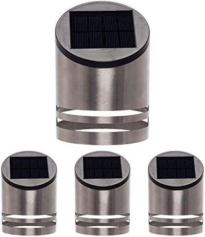 Photo 1 of 3 Box Bundle --  GreenLighting Solar Fence Lights - Stainless Steel Solar Outdoor Lights for Fence, Patio, Stairs, Deck - Waterproof, Solar Powered - Cylinder Solar Step Lights (8 pack in a box)

