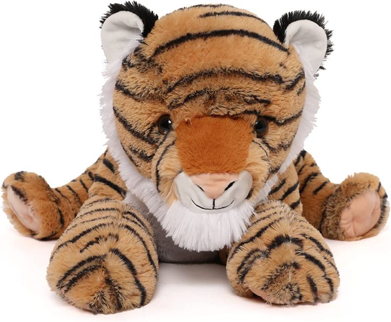 Photo 1 of MorisMos Tiger Stuffed Animals Plush Toys, Soft Stuffed Tiger Mommy & Babies Set, Tiger Plush Toy Large Size, 20in --- No Box Packaging, Moderate Use, Slightly Dirty From Previous Use
