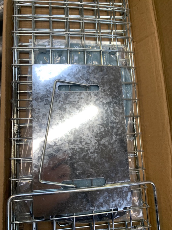 Photo 1 of ANT MARCH Live Animal Cage Trap 24"x8.5"x7.5'' Steel Humane Release Rodent Cage for Stray Cat, Rabbits, Squirrel, Mole, Gopher, Chicken, Opossum, Skunk, Chipmunks, Groundhog Squire Small AnimalsStyle  --- Box Packaging Damaged, Item is New
