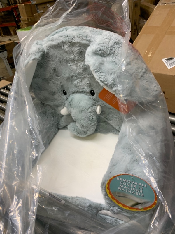 Photo 3 of Animal Adventure Gray Elephant Soft Plush Children's Chair, Sweet Seats --- Box Packaging Damaged, Item is New
