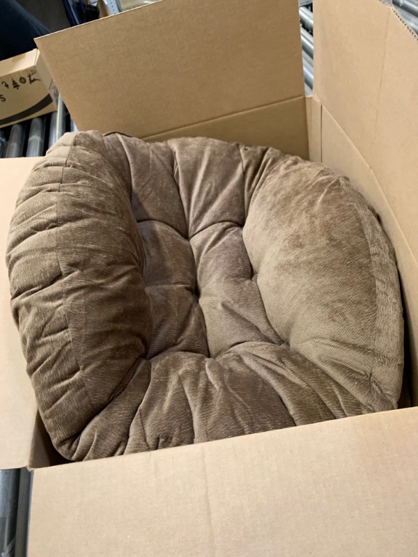 Photo 1 of 2 Brown Outdoor 22" Round Patio Cushions  --- Box Packaging Damaged, Minor Use
