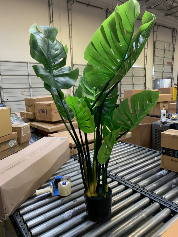Photo 1 of 3Ft Faux Plant Decoration --- Box Packaging Damaged, Moderate Use, Scratches and Scuffs on Plastic
