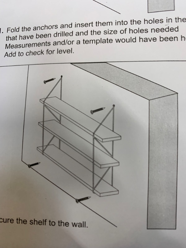 Photo 1 of  3 Tier Display Wall Shelf, Color White  --- Box Packaging Damaged, Item is New
