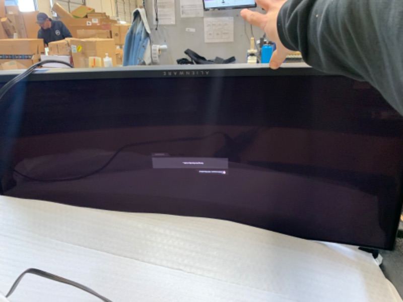 Photo 5 of Alienware 34 Inch Curved PC Gaming Monitor, 3440 x 1440p Resolution, Quantum Dot OLED 175Hz, 1800R Curvature, True 1ms GTG, 1,000,000:1 Contrast Ratio, 1.07 Billion Colors, AW3423DW - Lunar Light -- Box Packaging Damaged, item is New
