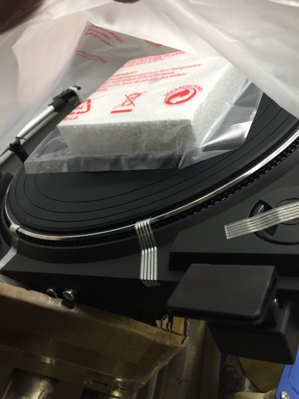 Photo 1 of LP&No.1 Record Player, Automatic Return Belt-Drive 2 Speed Turntable, Full Size Die-Cast Aluminum Platter, Dust Cover, Anti-Resonance, Moving Magnet Cartridge,Black
