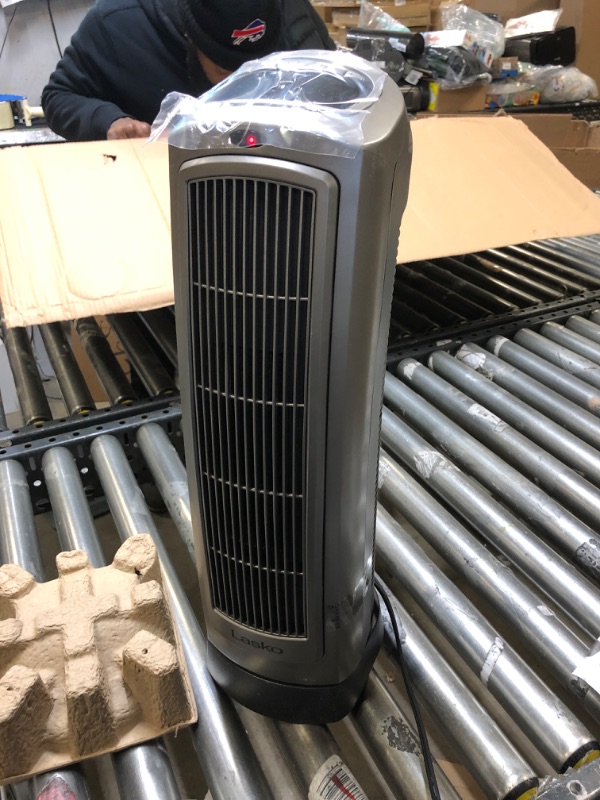 Photo 2 of Lasko 1500W Digital Ceramic Space Heater with Remote, 755320, Silver