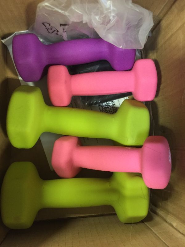 Photo 8 of Amazon Basics Neoprene Workout Dumbell Weights with Weight Rack