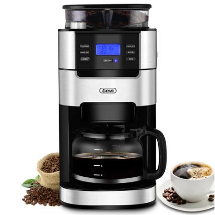 Photo 1 of 10-Cup Grind and Brew Automatic Coffee Machine with Built-In Burr Coffee Grinder
