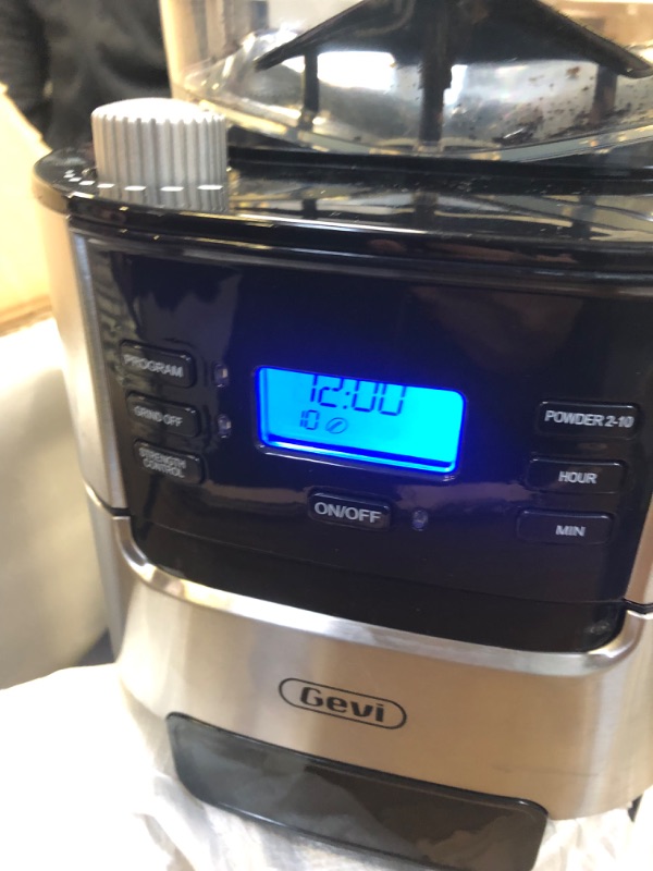 Photo 1 of 10-Cup Drip Coffee Maker, Grind and Brew Automatic Coffee Machine with Built-In Burr Coffee Grinder, Programmable Timer Mode and Keep Warm Plate, 1.5L Large Capacity Water Tank Black3