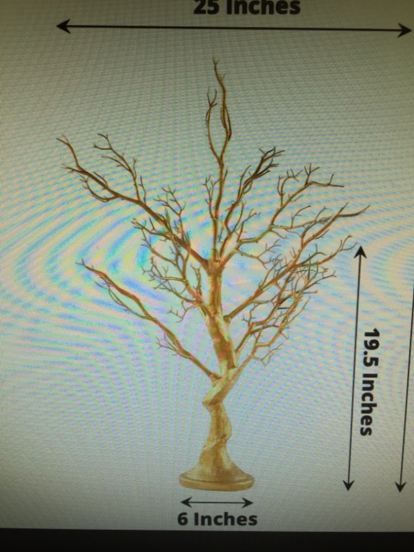 Photo 1 of  Metallic Gold Manzanita Centerpiece Tree