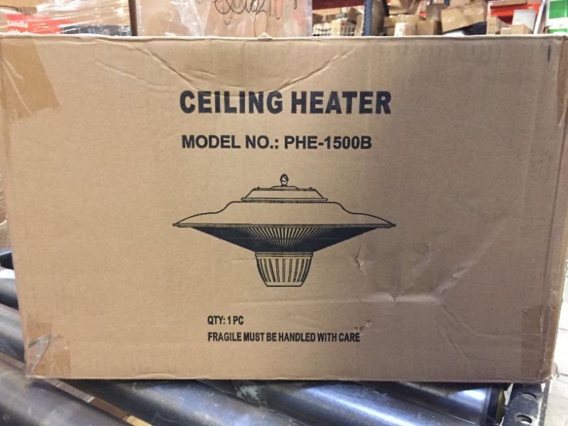 Photo 4 of 1500W Hanging Yard Heater?Ceiling heater,Hanging patio heater? courtyard electric heater, infrared heater, ceiling electric heater 3S Fast Heating,Great Room, Garage?Ceiling Mount