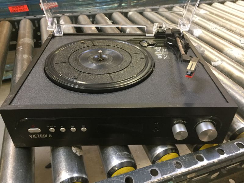 Photo 1 of Victrola All-in-1 Bluetooth Record Player with Built in Speakers *** ITEM HAS WEAR FROM PRIOR USE ***
