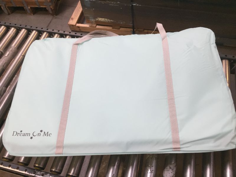 Photo 3 of Dream On Me Skylar Bassinet and Beside Sleeper, JPMA Certified, Carry Bag Included, Mint  *** CUT ON OUTER BAG FROM PACKAGING ***