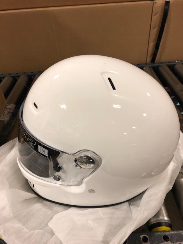 Photo 4 of Conquer Snell SA2020 Full Face Auto Racing Helmet X-Large White