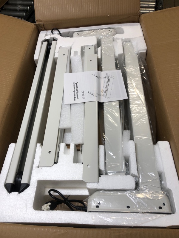 Photo 1 of TOPSKY Dual Motor Electric Adjustable Standing Computer Desk for Home and Office (White Frame only)