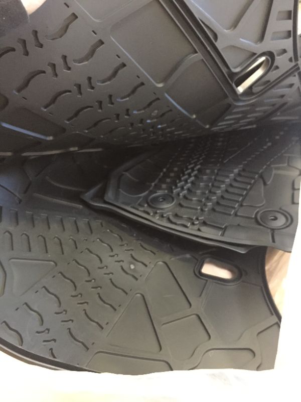 Photo 5 of KIWI MASTER Floor Mats & Cargo Liner Compatible for 2014-2018 Jeep Wrangler JK All Weather Custom Fit Liners - Only Fit Models Without Factory Subwoofer 82213860 82213184 Floor & Cargo Mats for JK 4-Door without Subwoofer 4 PCS