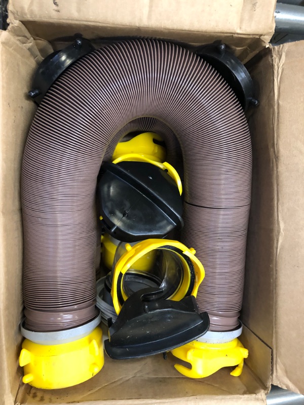 Photo 2 of Camco 39667 Revolution 20' Sewer Hose Kit with Swivel Fittings and Wye Connector - Ready To Use Kit with Fittings, Hoses, and Storage Caps, Great For RVs with Separate Tank Valves 20' Sewer Hose Kit with Wye Standard Packaging