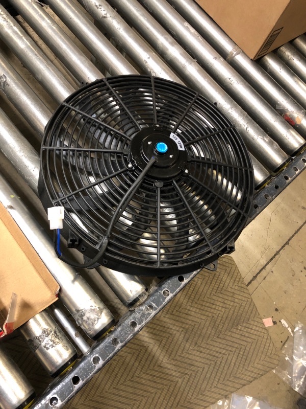 Photo 1 of 16" inch Universal Slim Fan Push Pull Electric Radiator Cooling 12V Mount Kit Black 16 Inch