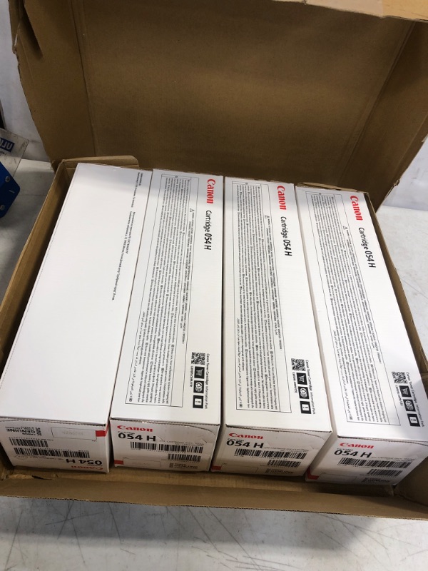 Photo 3 of Canon CRG 054 High Yield Toner Cartridge for LBP622 & MF644, Bundle with Black 3100 Pages Yield/Cyan 2300 Pages Yield/Magenta 2300 Pages Yield/Yellow 2300 Pages Yield -- BOXES ARE FACTORY SEALED CLOSED 