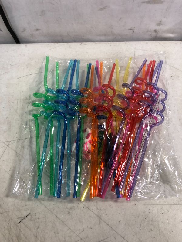 Photo 3 of 24 Pcs Summer Beach Pool Party Favor Drinking Straws