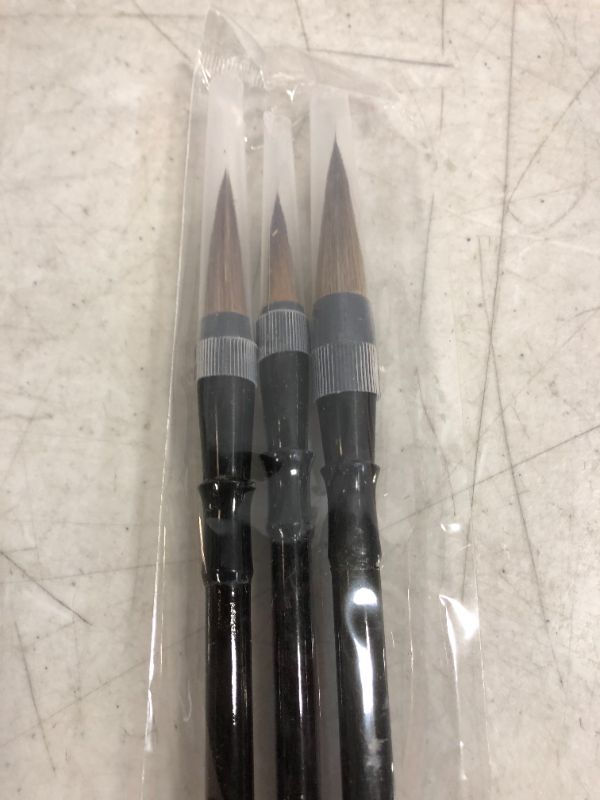 Photo 3 of  Chinese Calligraphy Writing Painting Drawing Pen Brush Set of 3 
