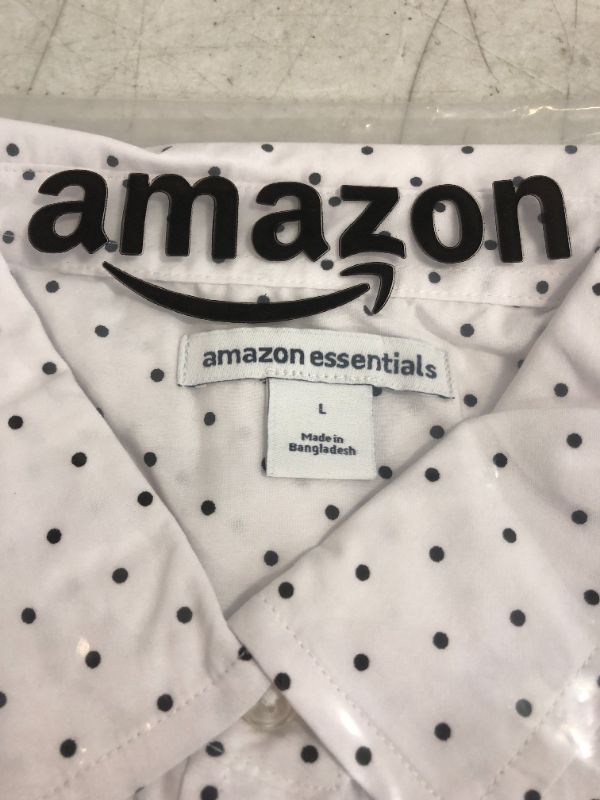 Photo 3 of Amazon Essentials Women's Classic-Fit Long-Sleeve Button-Down Poplin Shirt SIZE L NEW / UNOPENED 
