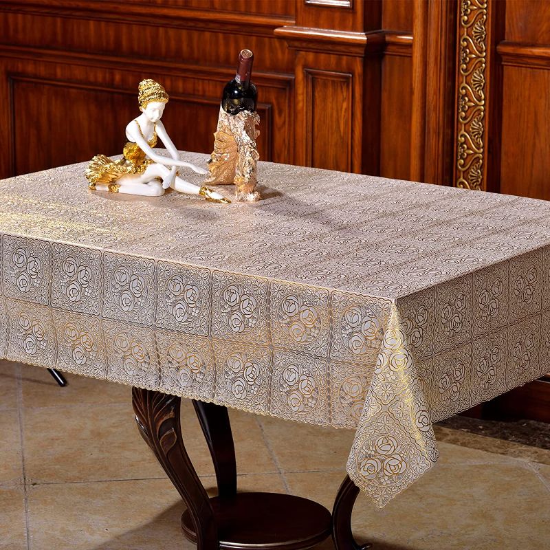 Photo 1 of  Vinyl Rectangle Tablecloth, 100% Oil-Proof PVC Table Cloth,  54 X 70.9