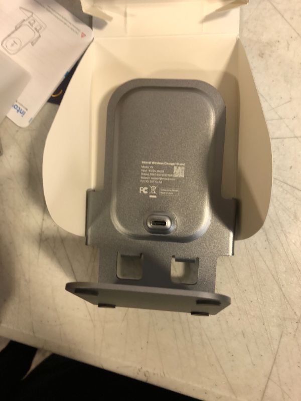 Photo 1 of Intoval Fast Wireless Charger Stand, for iPhone 14/14 Pro/14 Pro Max/13/12/SE/11/XS/XR/X Samsung Galaxy S22/S21/S20/S10/S9/S8/Note 20 Ultra/10/9 and Other Wireless Charging Phones(Y3,Grey)

