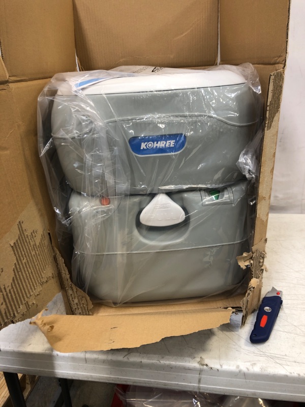 Photo 3 of Kohree Portable Toilet Camping Porta Potty, 5.8 Gallon Waste Tank, Indoor Outdoor Toilet with CHH Piston Pump and Level Indicator, Leak-Proof Cassette Toilet for RV Travel, Boat and Trips.
---- new, factory sealed, opened to ensure quality, box is slightl