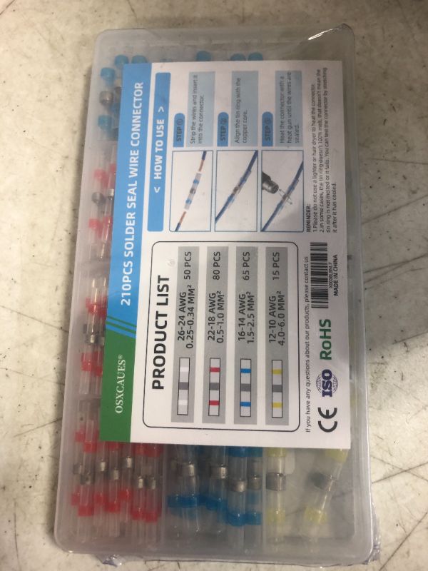 Photo 1 of 210PCS Solder Seal Wire Connector Assortment Kit 26 - 10 AWG WATERPROOF HEAT SHRINK BUTT ELECTICAL TERMIN. for WIRE CONNECTION on MARINE AUTOMOTIVE -- FACTORY SEALED ITEM --
