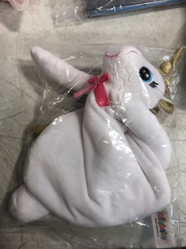 Photo 2 of Jollybaby Unicorn Loveys for Babies Soft Plush Pink Security Blanket  - FACTORY SEALED 
