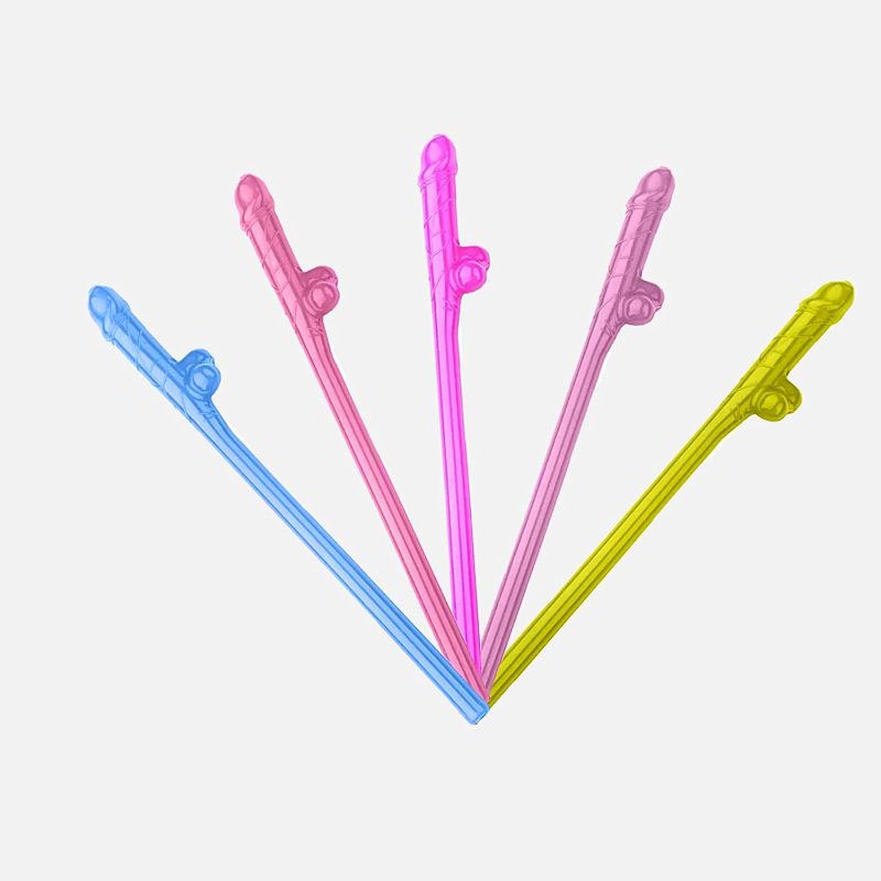 Photo 1 of 10 pcs five colors Straws, Reusable Party Supplies Decorations 2PACKS
