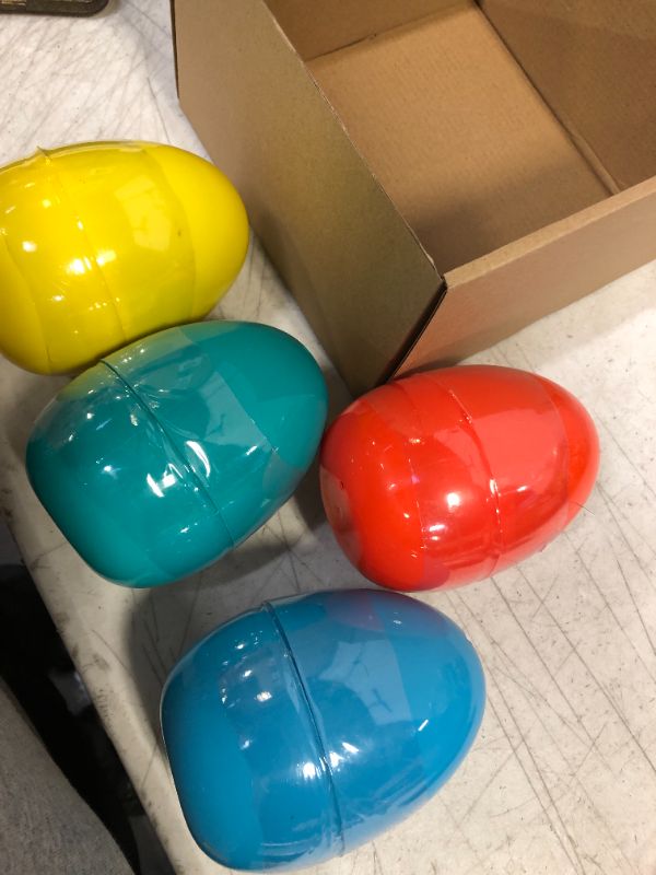 Photo 1 of 4 Pack Jumbo Take Apart Dinosaur Eggs Prefilled Plastic Easter Eggs with Toys Inside