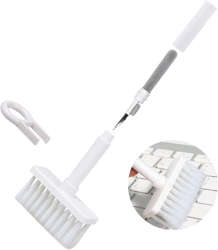 Photo 1 of 5 in 1 Soft Brush Keyboard Cleaner (White)
