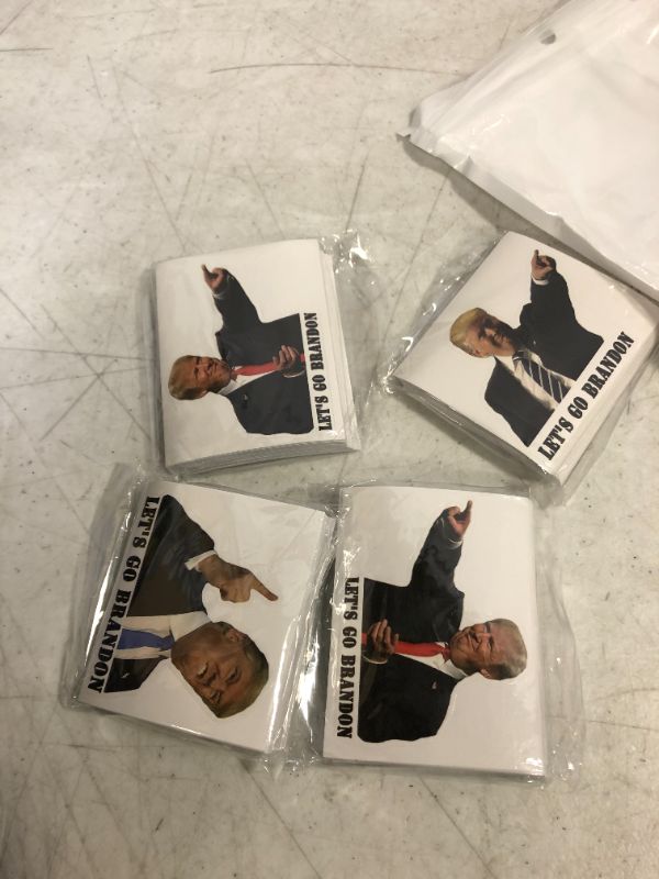 Photo 3 of 200Pcs Lets Go Brandon Trump Sticker Trump Joe Biden Did That Sticker I Did That Sticker Trump Sticker Gas Pump Bumper Parody Vinyl Stickers for Car Laptop Window Waterproof
