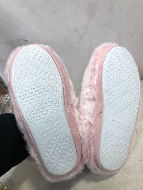 Photo 4 of  Women's Cute Bootie Slippers Fluffy PINK SIZE 8