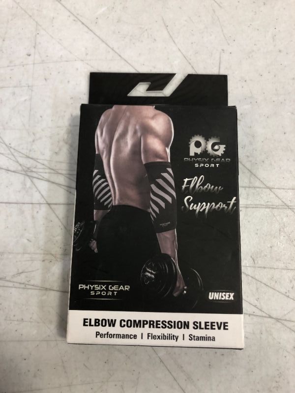 Photo 2 of Elbow Compression Sleeve for Men & Women -  (1 Piece GREY X-Large)
