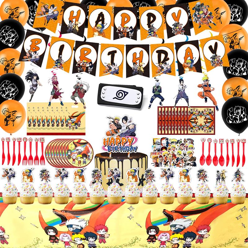 Photo 1 of 178 Pcs Anime Birthday Theme Party Decoration for 10 Guests
