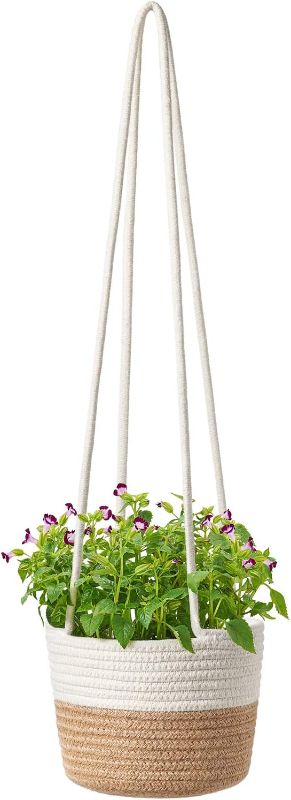 Photo 1 of  Hanging Planter Rope Planter Basket Woven Plant Basket PLANT HOLDER