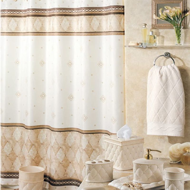 Photo 1 of  Waterproof Printed Fabric Shower Curtains Extra Large 86" W x 78" H
