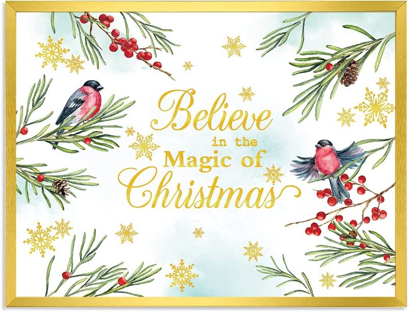 Photo 1 of LHIUEM Framed Believe In The Magic of Christmas Wall Decor 11.8”×15.7”