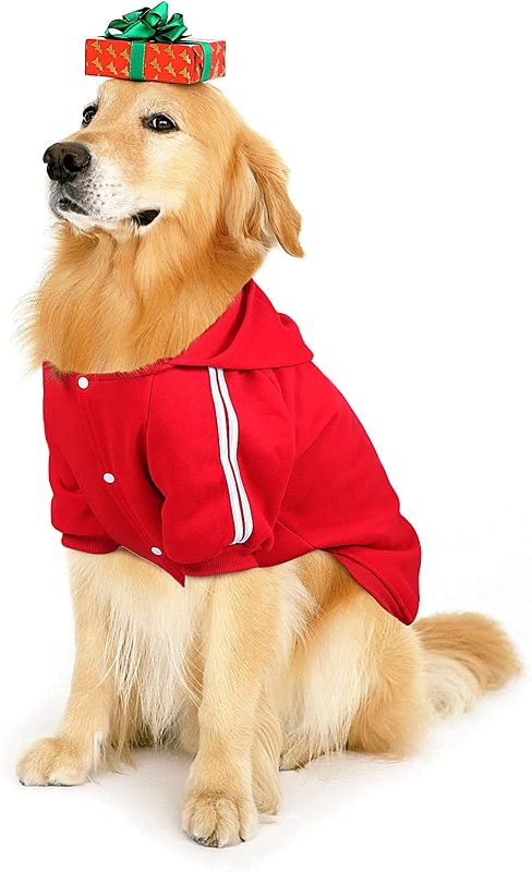 Photo 1 of 4xl----PETLESO Dog Sweater for Large Dog, Warm Cotton Hoodie Sweatshirt  