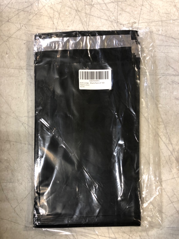 Photo 2 of LIMNUO 100pcs Poly Mailers 6x9 Inch Black Shipping Bags Poly Mailer Bags, Shipping Envelopes, Mailing Bags for Small Business ,Waterproof and Tear-Proof Poly Bags 6x9 100pcs Black