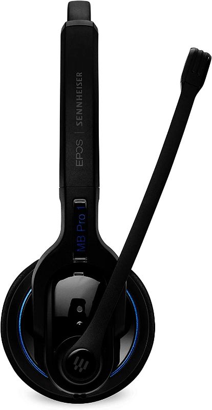 Photo 1 of Sennheiser MB Pro 1 UC ML (506043) - Single-Sided, Dual-Connectivity, Wireless Bluetooth Headset | For Desk/Mobile Phone & Softphone/PC Connection| w/ HD Sound & Skype for Business Certified (Black)
