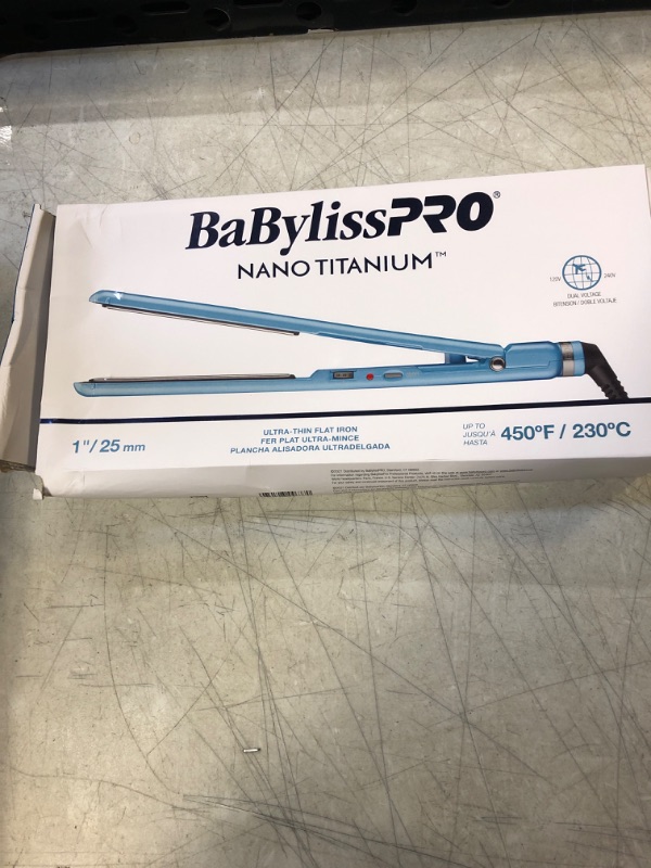 Photo 2 of BaBylissPRO Nano Titanium Ultra-Thin Straightening Iron
