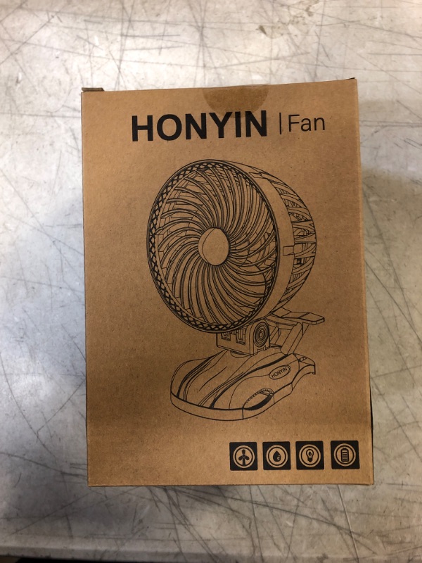 Photo 2 of HONYIN Small Clip on Fan, 6” CVT USB Desk Fan, Strong Airflow, Quiet Table Cooling Fan, Portable Personal Fan with Sturdy Clamp for Bed Office Treadmill Baby Stroller  -- FACTORY SEALED --
