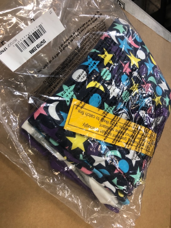 Photo 2 of 3t--Spotted Zebra Babies, Toddlers, and Girls' Snug-Fit Cotton Pajama Sleepwear Sets, Multipacks 3T Black/Purple/White, Moon/Stars