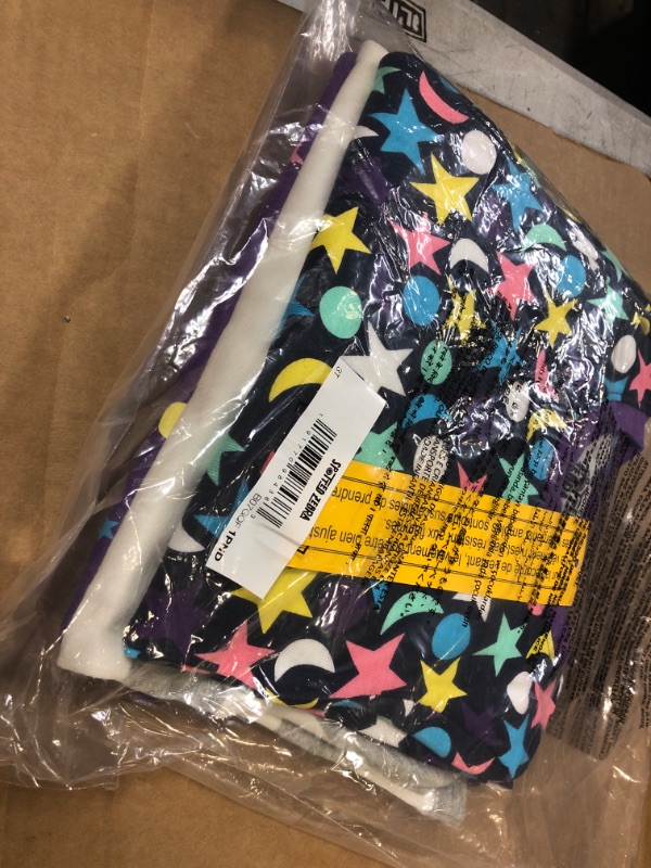 Photo 2 of 3t---Spotted Zebra Babies, Toddlers, and Girls' Snug-Fit Cotton Pajama Sleepwear Sets, Multipacks 3T Black/Purple/White, Moon/Stars