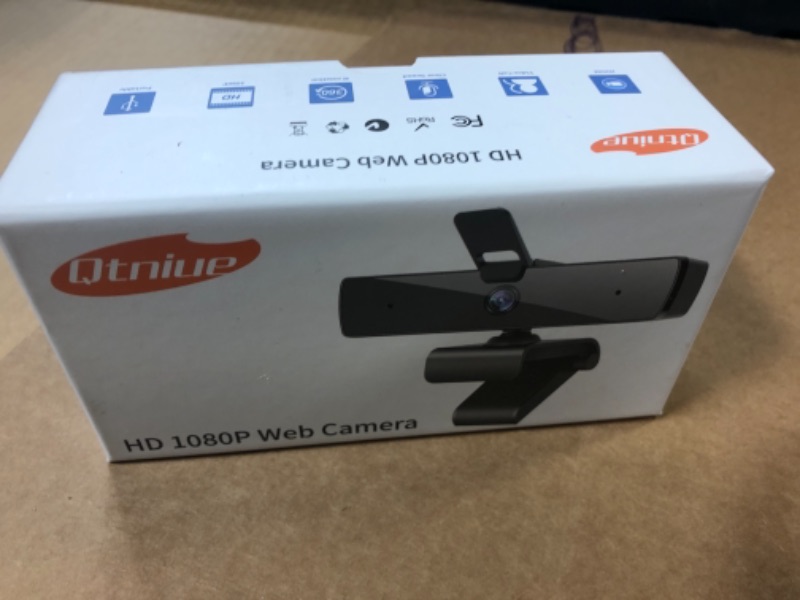 Photo 2 of Qtniue Webcam with Microphone and Privacy Cover, FHD Webcam 1080p, Desktop or Laptop and Smart TV USB Camera for Video Calling, Stereo Streaming and Online Classes 30FPS